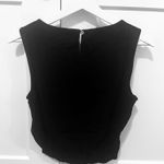 By Together Black Linen Crop Top NWT Photo 4