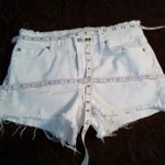 7 For All Mankind 7FAM White Denim Shorts 26 Casual Boho Classic Preppy Coquette Photo 4