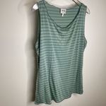 Armani Collezioni  Green Blue Mint Striped Womens Tank Top Blouse‎ 40 US 8 Photo 1