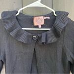Juicy Couture  Black Ruffled jacket cape cardigan sweater medium Photo 6