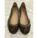 Fendi Zucca FF Logo Canvas Ballet Flats. Shoes 37 Photo 1