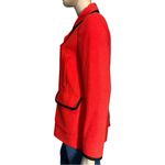 Kate Spade  Broome Street Women’s 4 Red Black Double Breast Button Down Pea Coat Photo 3