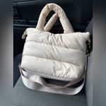 Wilo The Label Cream Puffer Tote Bag Purse Photo 2
