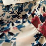 Lush Clothing Lush Fall Floral Dress | Size Small | Cream, Navy & Burgundy | 3/4 Sleeve Photo 2