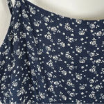 Brandy Melville Women's Mini Dress Navy Blue Floral Tiered Flowy Tie Back Small Photo 12