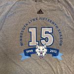 Adidas Minnesota Lynx 15th 1999–2013 Tee XXL Gray WNBA Vintage Anniversary Photo 1