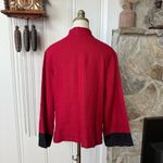 Vintage Linen Wide Sleeve Jacket Red Size L Photo 7