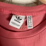 Adidas  Logo Coral Pink Three Stripes Tee Photo 2