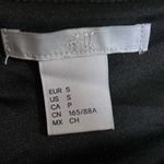 H&M  Black White Speckled Peplum Top Long Bell Sleeve Women’s Size S Photo 2