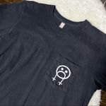 American Apparel Eternal Sadness Black and White 100% Cotton Graphic Tee Photo 3