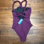 Cupshe NEW Plum Asymmetrical Tummy Control One Piece Swimsuit size XS Photo 5