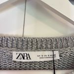 ZARA NWT silver metallic crops sweater small Photo 6