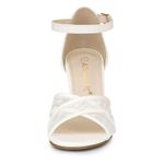 Allegra K  Floral Lace Open Toe Mesh Low Wedges Sandals Size 9.  B79 Photo 4