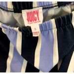 Juicy Couture Keyhole Crop Edgy Blue Black White Striped Top Shorts Size Small Photo 6