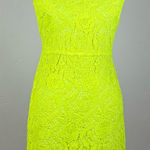 J.Crew  Collection Neon Yellow Lace Sheath Dress Photo 0