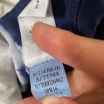 Athleta  silk blend tie dye navy and white stripe kaftan shirt coverup size XS Photo 12