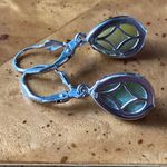 Natural Connemara Marble Sterling Silver Claddagh Earrings Photo 3