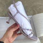Anthropologie Lola Cruz Lilac Asymmetrical Buckle Heel 9.5 Lilac Lavender Purple Photo 4