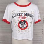 Disney  100 Years of Wonder Retro Mickey Mouse Club Cropped Tee White/Multi-XL Photo 0
