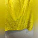 Calypso St. Barth‎ Y2K 100% Silk Flowers Decorated Yellow Mini Dress Photo 5