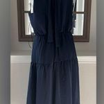 Sam Edelman Parachute High Neck Tiered-Skirt Dress, Navy Size 14 New w/Tag $138 Photo 3