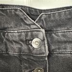 Anthropologie Black Denim Button-Front Skirt Photo 3