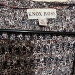 Knox Rose  Womens Duster Cardigan Marled Knit Open Front Burgundy Gray Black M Photo 3