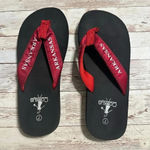 Corky’s Arkansas Flip Flops Women’s Size 7 Razorbacks Thongs Sandals University Red Photo 1