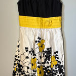 New Directions‎ Floral Dress Party Cocktail Sleeveless Black Yellow 6 Photo 0
