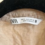 ZARA  Beige Linen Button-Up Shirt Photo 1