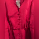 J.Crew New with tags sleeve peplum top in satin-crepe Elegant Red Women's Top Photo 5