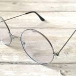 Warby Parker Round Retro Silver Blue Light Blocking Glasses Metal Frames NEW Photo 1