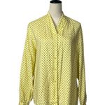 Pendleton Vintage 2 Piece Skirt Blouse Set Yellow Polka Dot Women’s Size 12/14P Photo 4