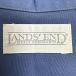 Lands' End  Women's Blue Button Up Cotton Dress Shirt [Size Medium]‎ Made in USA Photo 1