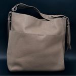 ALL SAINTS Taupe Mink Gray Pebbled Leather Mast Tote Bag Photo 1