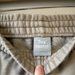 Aritzia TNA Cozy AF Sweat Fleece Acid Tan Ribbed Pocket Jogger Sweatpants Sz S Photo 3