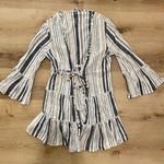 Blue Island Striped Tie Cardigan M Photo 0