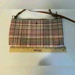 Elliot Lucca 3 way‎ demi clutch/crossbody/shoulder bag purse plaid Pink Photo 5