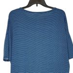LuLaRoe  Tunic Top‎ Size XS Blue White Striped Womens Stretch Blend SS T-Shirt Photo 7