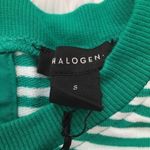 Halogen Green/white Stripes Lace Lace up Back Long Sleeve Tee size Small Photo 3