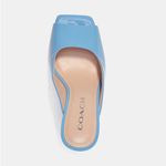 Coach Laurence Patent Leather Heeled Mule Sandal in Pool Blue Size 8 Photo 3