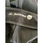 Betabrand  Black Ribbed Zip Ankle Dress Pants Women's Size L Photo 4