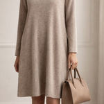 Fortune + Ivy Fortune +‎ Ivy Taupe Sweater Dress – Size M Photo 0