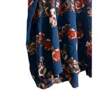 Sweet Wanderer  Floral‎ Cold Shoulder Blouse Top Blue Rust White Womens Size S Photo 1