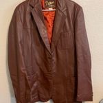 Genuine Leather Jacket Brown Size 10 Photo 0