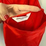 Amanda Uprichard  Red Satin Halter Marla Maxi Dress Open Back Formal Gown Large Photo 7