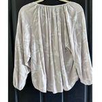 Z Supply  Women's Cream Floral Print Split Neckline Long Sleeve Blouse Top Size M Photo 7