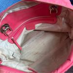 Kate Spade  Vintage Jasmine Nylon Satchel Bag Orange Double Gold Chain Purse Photo 9