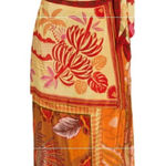 Farm Rio Forest Mixed Scarves Midi Dress XXS One Shoulder Tropical Print NEW Photo 0