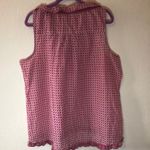 Gap Blouse Pink & Cream Patterned Sleeveless Ruffle Bow Blouse Sz XXL EUC Photo 10